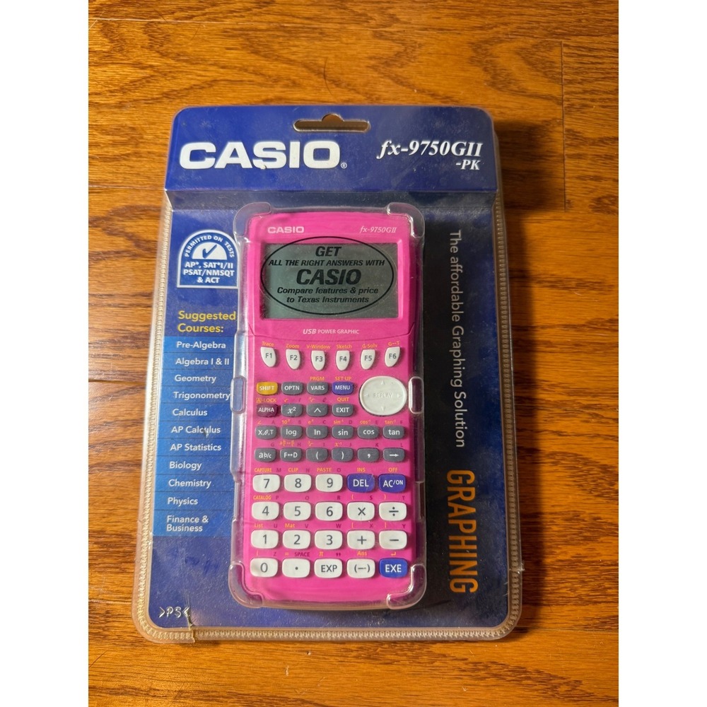 NEW IN PACKAGE Casio Fx-9750GII Graphing Calculator Pink